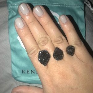 Kendra Scott, Naomi Ring, Druzy with Gun Metal